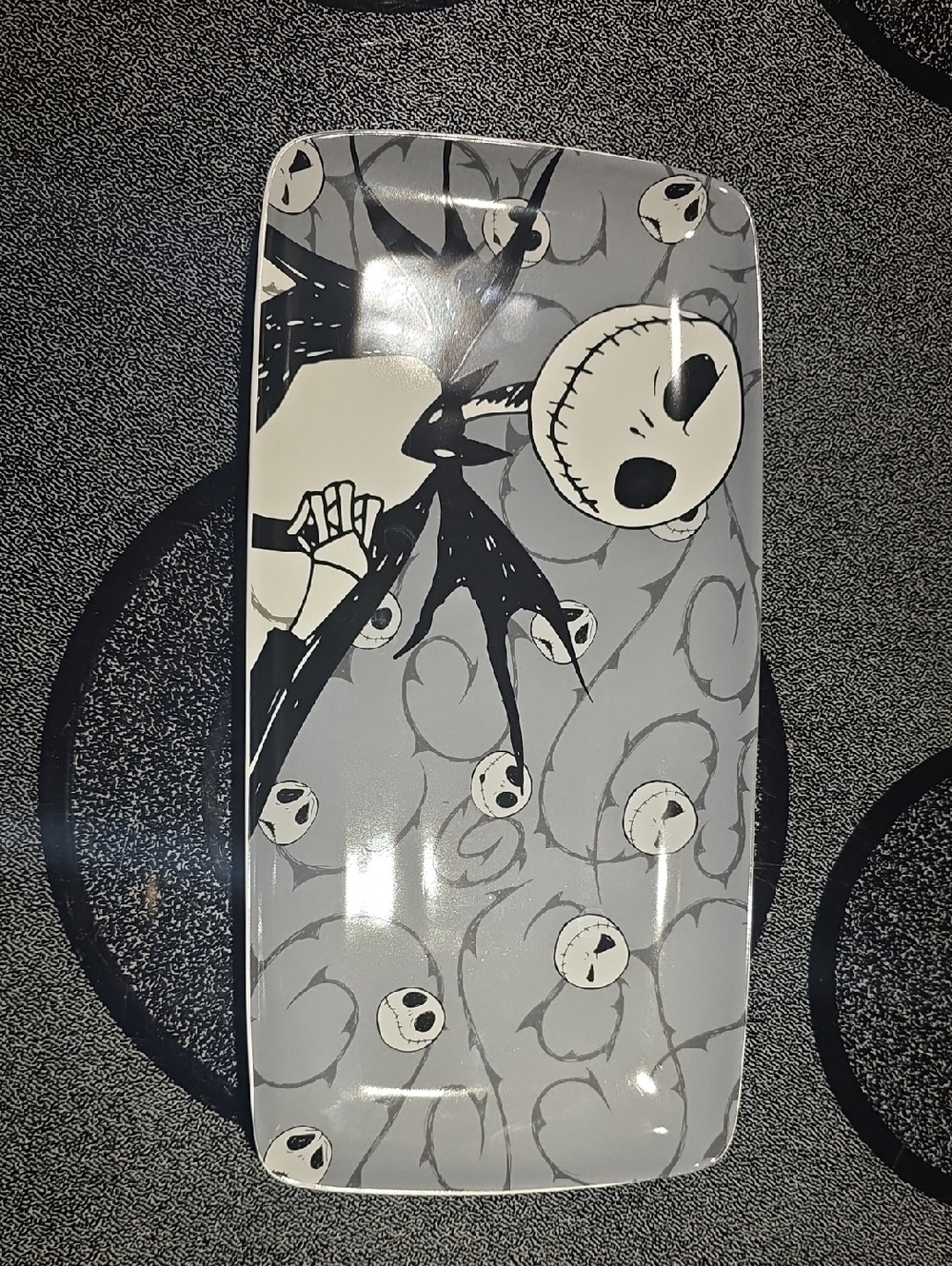 Disney The Nightmare Before Christmas Ceramic Platter - White & Black